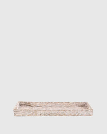 Handwoven Rattan Rectangular Tray - US 6373