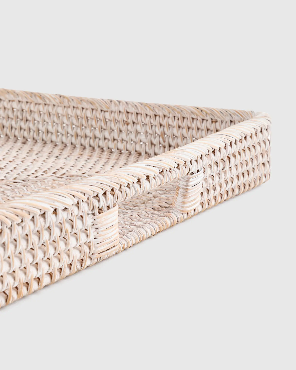 Handwoven Rattan Rectangular Tray - US 6373