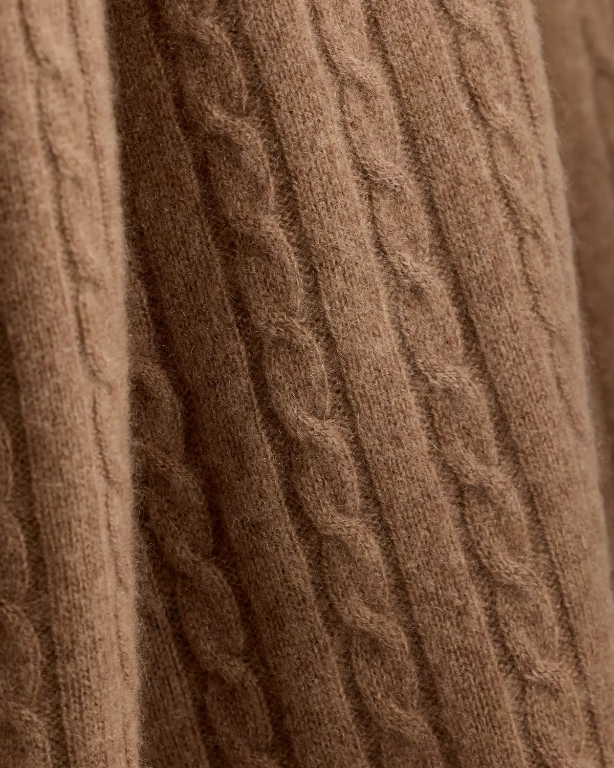 Cable Knit Cashmere Throw - US 4136