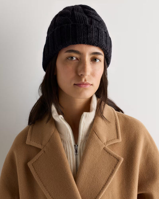 Mongolian Cashmere Cable Knit Beanie - US 5567