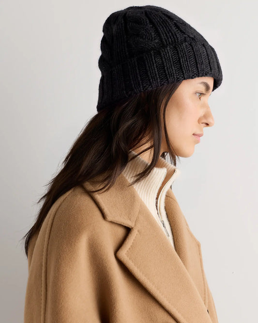 Mongolian Cashmere Cable Knit Beanie - US 5567