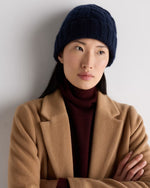 Mongolian Cashmere Cable Knit Beanie - US 8039