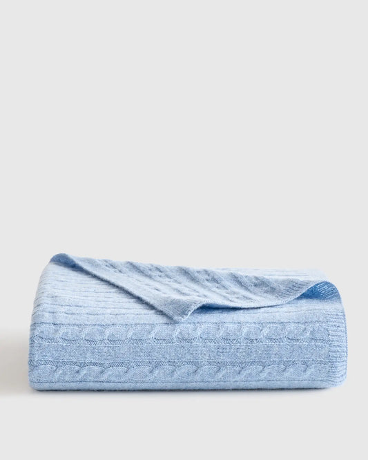 Mongolian Cashmere Cable Knit Baby Blanket - US 5819