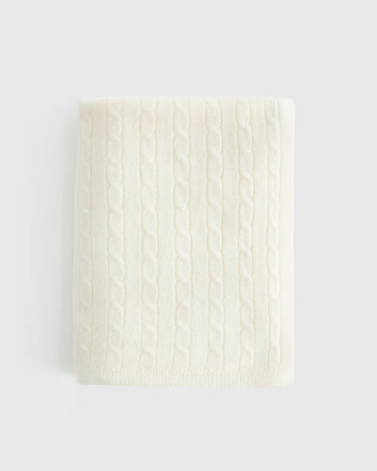Mongolian Cashmere Cable Knit Baby Blanket - US 3158