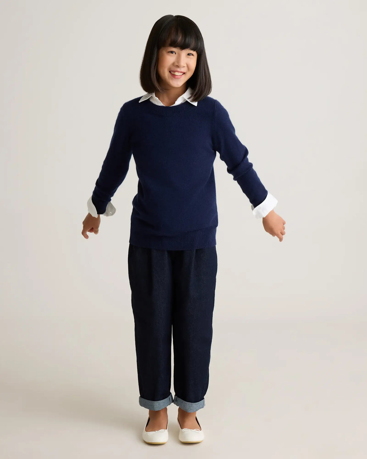 Washable Cashmere Crewneck Sweater - US 5981