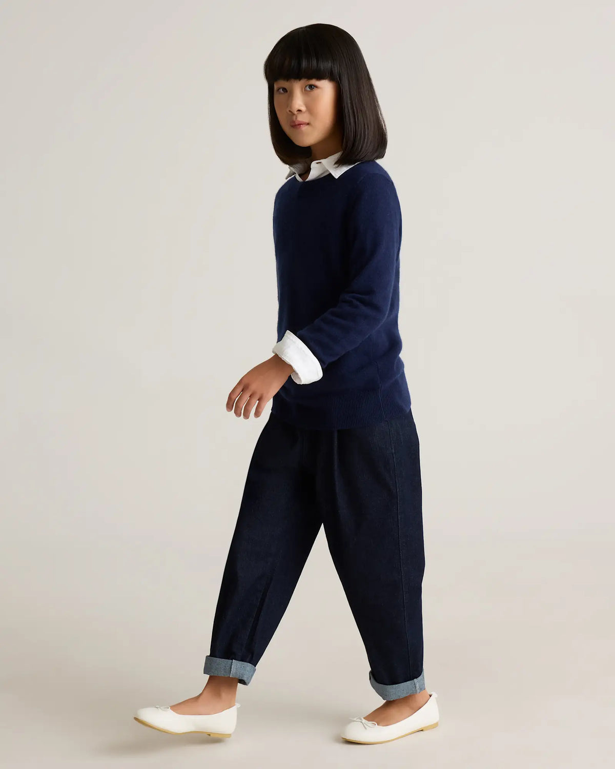 Washable Cashmere Crewneck Sweater - US 5981