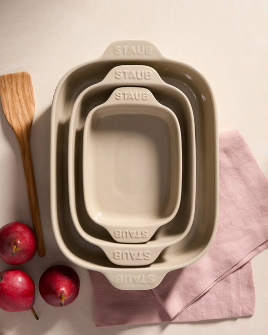 Stoneware Rectangular Baking Dishes, Set of 3 by STAUB - US 5940