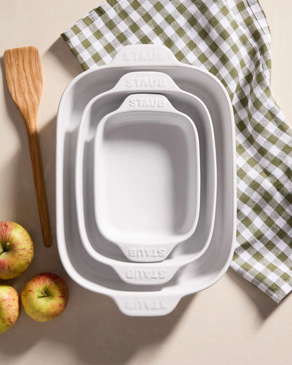 Stoneware Rectangular Baking Dishes, Set of 3 by STAUB - US 6747