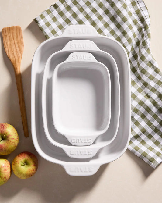Stoneware Rectangular Baking Dishes, Set of 3 by STAUB - US 6747