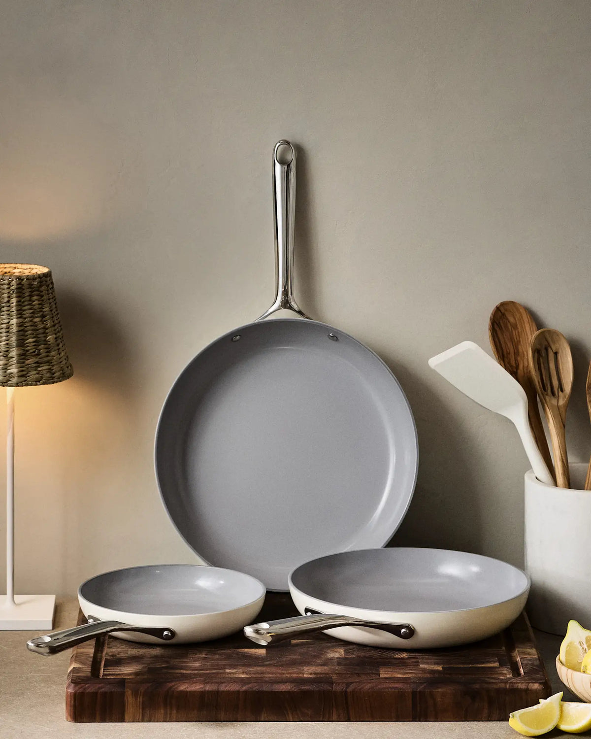 Ceramic Nonstick Frying Pan Set: 8", 10" & 12" - US 3094