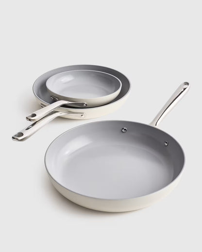 Ceramic Nonstick Frying Pan Set: 8", 10" & 12" - US 3094