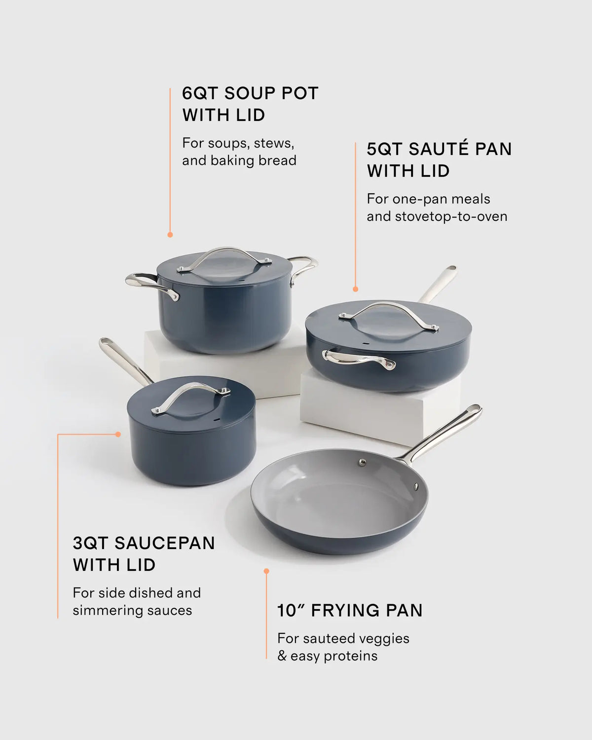 Ceramic Nonstick 7pc Cookware Set - US 0884