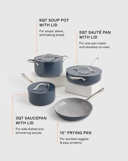 Ceramic Nonstick 7pc Cookware Set - US 0884
