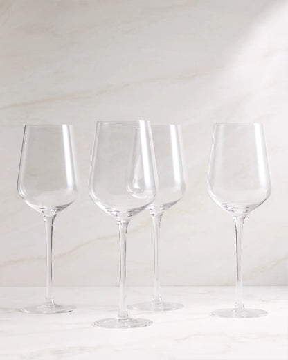 Mouth Blown White Wine Glass, Set of 4 - US 1307