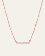 14K Gold Diamond Petite Bar Necklace - US 2300