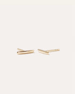 14K Gold Line Studs - US 1908
