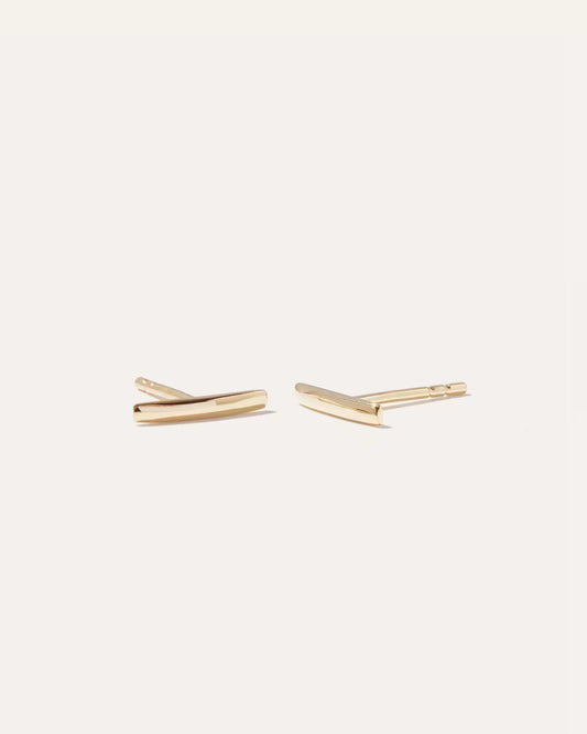 14K Gold Line Studs - US 1908