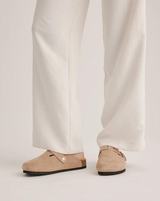 Water Repellent Suede Clog Mule - US 3816