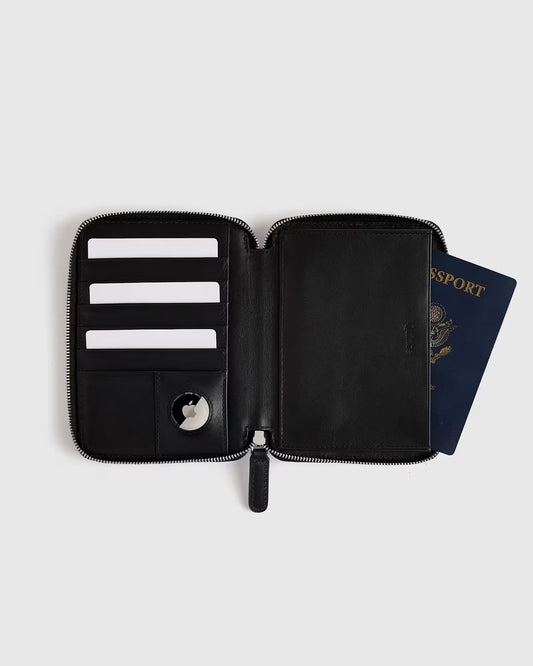 Nappa Leather RFID Zip Travel Wallet - US 1342