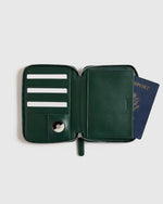 Nappa Leather RFID Zip Travel Wallet - US 3794