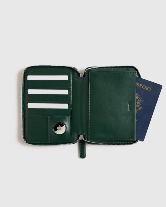 Nappa Leather RFID Zip Travel Wallet - US 3794
