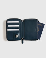Nappa Leather RFID Zip Travel Wallet - US 6820