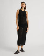 100% Organic Cotton Open-Knit Cover-Up Maxi Dress - US 5022