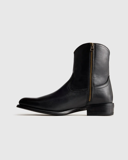 Crafted Leather Western Zip Boot - US 6437