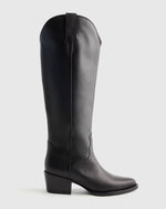 Italian Leather Tall Western Boots - US 1869