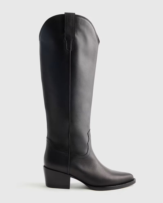 Italian Leather Tall Western Boots - US 1869