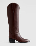 Italian Leather Tall Western Boots - US 1582