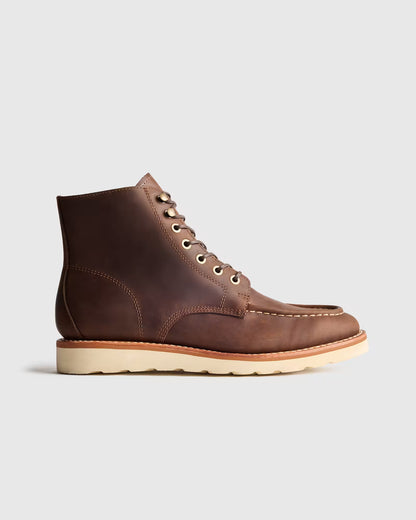 Crafted Leather Moc Toe Boot - US 1216