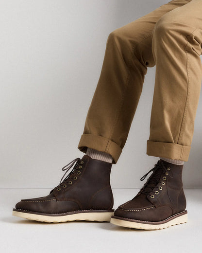 Crafted Leather Moc Toe Boot - US 2639