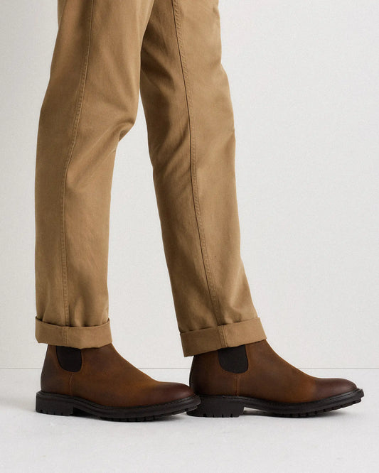 Rugged Leather Lug Sole Chelsea Boot - US 8501