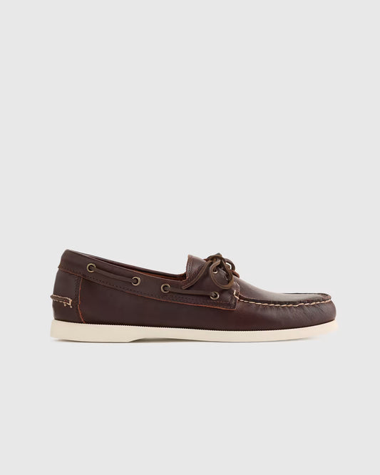 Water Resistant Leather Boat Shoe - US 9107