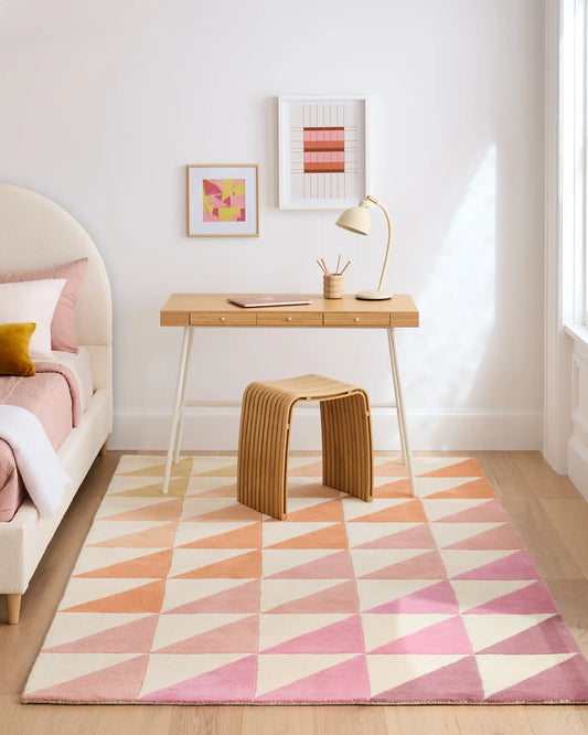 Tonal Triangles Hand-Tufted Wool Rug - US 2935