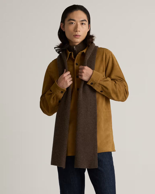 Mongolian Cashmere Ribbed Scarf - US 5655
