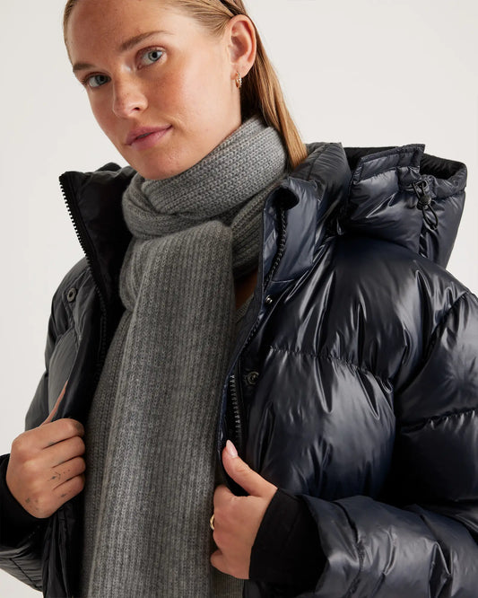 Mongolian Cashmere Ribbed Scarf - US 2853