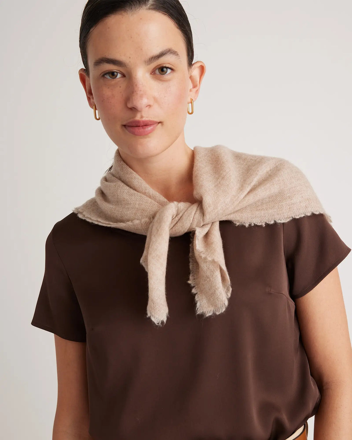 Mongolian Cashmere Square Scarf - US 7400