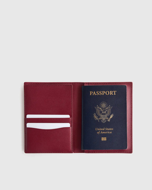 Nappa Leather RFID Blocking Passport Holder & Luggage Tags Set - US 2616