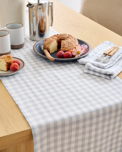 European Linen Gingham Table Runner - US 1281