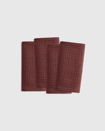 Organic Cotton Gauze Napkins, Set of 4 - US 8457