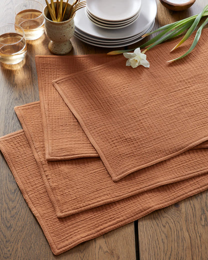 Organic Cotton Gauze Placemats (Set of 8) - US 8286