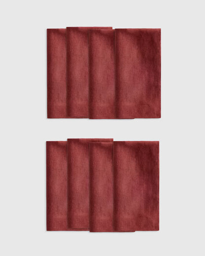 European Linen Wide-Hem Napkins, Set of 8 - US 9603