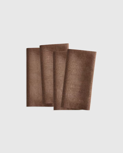 European Linen Wide-Hem Napkins, Set of 4 - US 6768