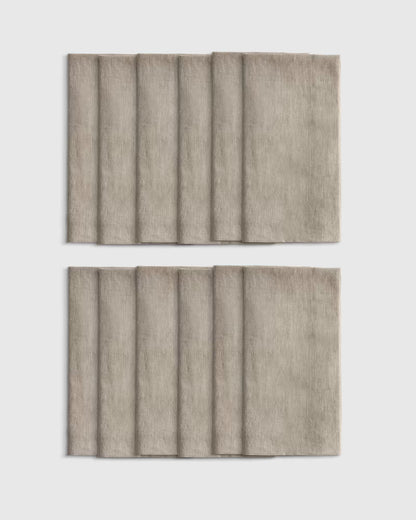 European Linen Wide-Hem Napkins, Set of 12 - US 4946