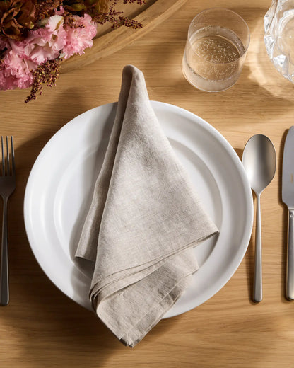 European Linen Wide-Hem Napkins, Set of 12 - US 4946