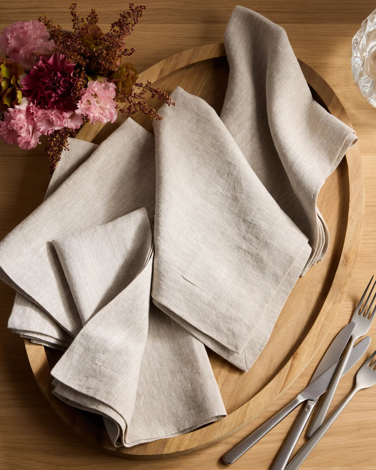 European Linen Wide-Hem Napkins, Set of 12 - US 4946