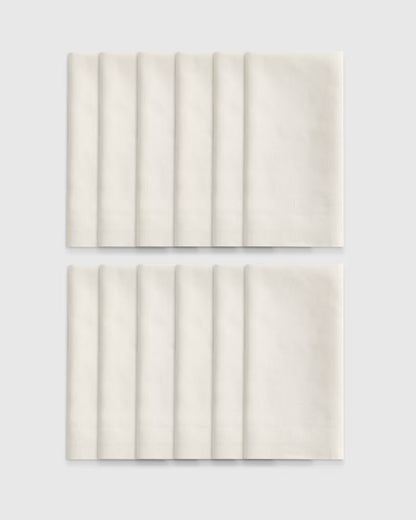 European Linen Wide-Hem Napkins, Set of 12 - US 2266