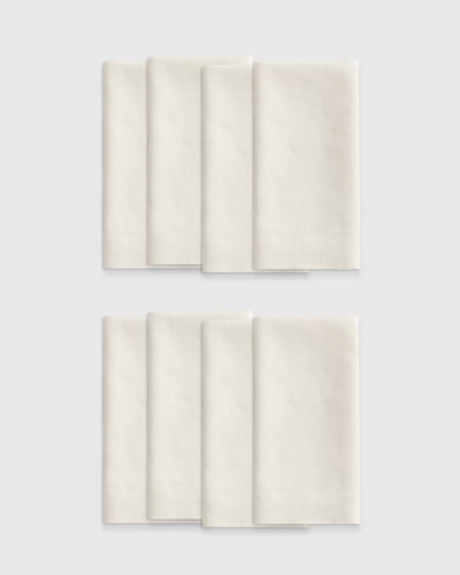 European Linen Wide-Hem Napkins, Set of 8 - US 6516